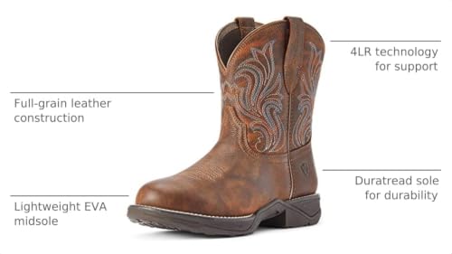 Image of ARIAT Anthem Round Toe Shortie Waterproof Western Boots