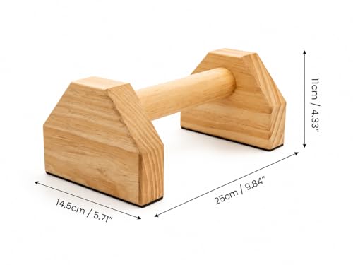Image of Wooden Push-Up Bars for Strength Training & Calisthenics, 1 Pair Non-Slip Parallettes with Ergonomic Grip Handles for Home Gym, Push-Up Workout, Core Training & Upper Body Fitness Equipment | Zebra Design for men, women, kids, adults & Everybody