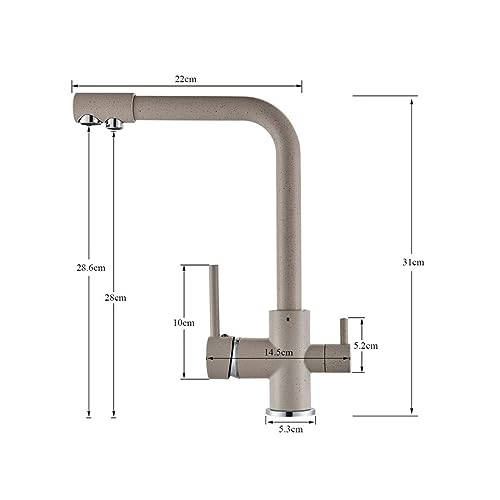 Filtre robinet de cuisine eau pure noir or pour maison moderne - 4