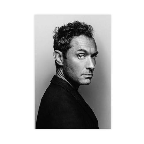 Poster Jude Law (35) sur toile pour décoration de chambre à coucher, bureau, chambre, cadeau, 30 x 45 cm