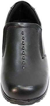 24 Hour Comfort Molly (1888A) Women's Wide Width Cushioned Leather Slip-On Shoes Black 8.5 | Image 1