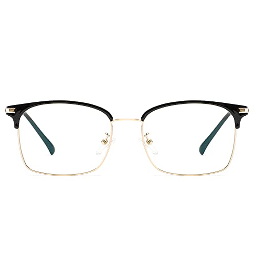 70% Off Everything Cyxus Blue Light Glasses for Men Semi Rim Glasses Crystal Lens Rimless Glasses Computer Glasses UV Blocking Gaming Eyeglasses