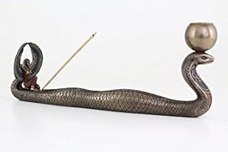 Top Collection Egyptian Goddess of Motherhood and Magic Incense Holder - Isis Sculpture with Outstretched Wings in Premium Cold Cast Bronze- 10.5-Inch Long Collectible Candle Holder and Incense Burner