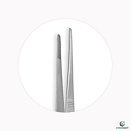 Xtrm Craft XC01THUSTR015 Thumb Dressing Forceps, Mulipurpose Tweezer Stainless Steel thumb #4