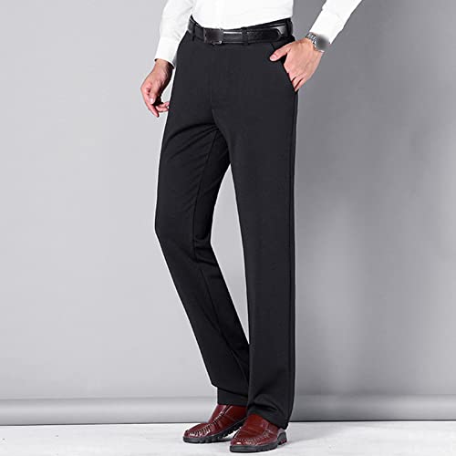 Men's Classic Stylish Stretch Dress Pant Solid Color Slim Fit Skinny Comfort Suit Pant Casual Business Trousers4