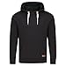 Produktbild riverso Herren Kapuzenpullover RIVLuca Hoodie Sweatshirt Pullover Kapuze Kängurutaschen Regular Fit Einfarbig Baumwolle Schwarz 5XL, Größe:5XL, Farbe:Black (24000)