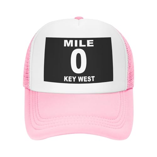 Mile 0 Key West Trucker Hat Snapback Mesh Baseball Cap Unisex2