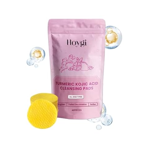 Neously, Neously Kojic 𝓐cid Pads, Neously Turmeric Kojic 𝓐cid Cleansing Pads, Turmeric Exfoliating Face Scrub Pads, Exfoliating Pads, Balance Skin Oil And Water (1 Pack(40pcs)) Cover