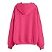 Girls Zip Up Hoodies Cropped Sweatshirts Casual Comfy Cute Zip Jackets Fashion Trendy Fall (b-Hot Pink, 13-14 Years)