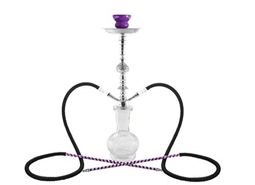 2 Manguera 52 cm Hookah Shisha Narguile agua tubo vidrio fumar venta H-0527