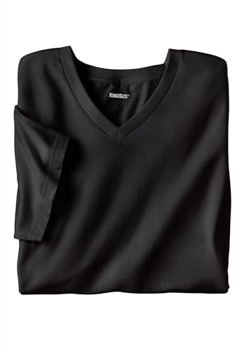 KingSize Men's Big & Tall Cotton V-Neck Undershirt 3-Pack4