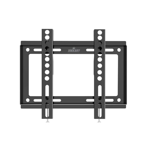 Image of XIKKART TV Wall Mount Bracket for 14-43 Inch LED LCD Smart TVs | Universal Fixed Wall Mount Stand | Heavy Duty Low Profile TV Mount | Supports VESA Compatible Flat Screen TVs