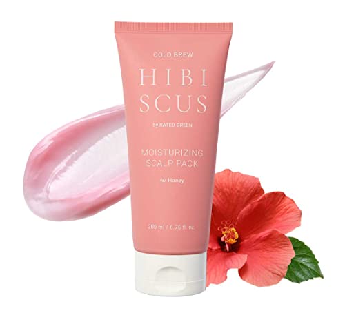 Rated Green - Hibiscus Moisturizing Scalp Pack - Tube - 6.76 fl. oz. Cold Brewed Organic Hibiscus with Natural Honey - Softening Hair Mask for Women & Men