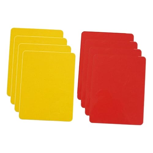 OSOLADY 8pcs Referee Cards Set Yellow Red Soccer Cards Portable Soccer Referee Gear