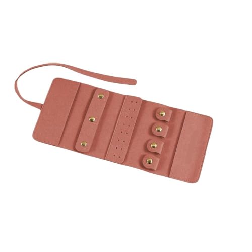 Rollo de joyería para viaje que organiza tus anillos y aretes en cualquier maleta de mano