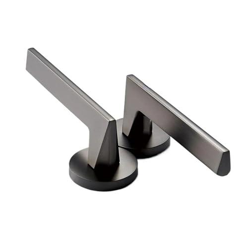 Cerradura de manija puerta gris oscuro moderna para manivela interior 3