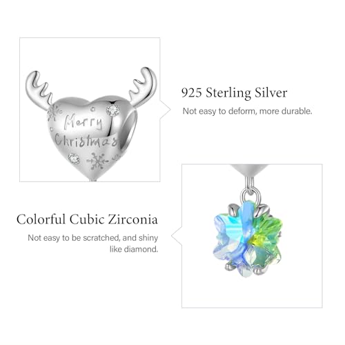 Image of GNOCE Christmas Charm Silver Plated & Sterling Silver Bracelet Gift