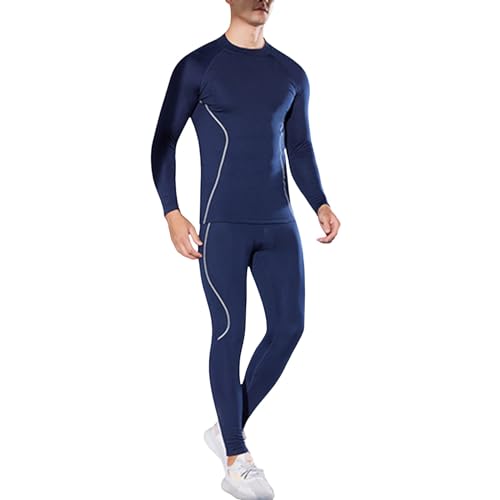 Sous-vêtement thermique homme ensemble anti-froid de compression pour l'hiver