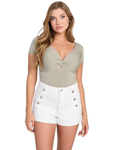 GUESS Haut drapé Eco Charlotte pour femme, textile premium au toucher soyeux unique