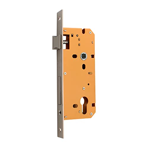Image of Dorset Zara Mortise Lockset for Main Doors, Bedroom Doors (On Rose)| Mortise Lock for Home, Office and Hotels with 60 MM Key & KOB Cylinder Lock | Durable Lockbody | SC Finish