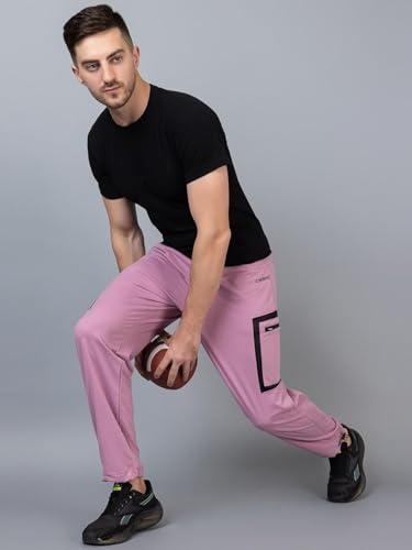 Image of CHKOKKO Men's Regular Fit Mid Rise Designer Track Pant Lower with Pocket