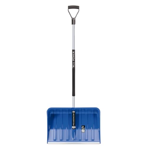 Prosperplast Schneeschieber Alpinus Alutube Ergo – große Schaufel mit stabilem Alustiel, langlebig & leicht | ergonomischer Stiel | Schaufel 55 x 38,5 cm | Gesamtlänge Stiel145 cm | ideal für Schnee