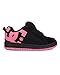 DC Unisex-Child Court Graffik Low Top Skate Shoe Sneaker, Black/Pink, 12 M M US Big Kid