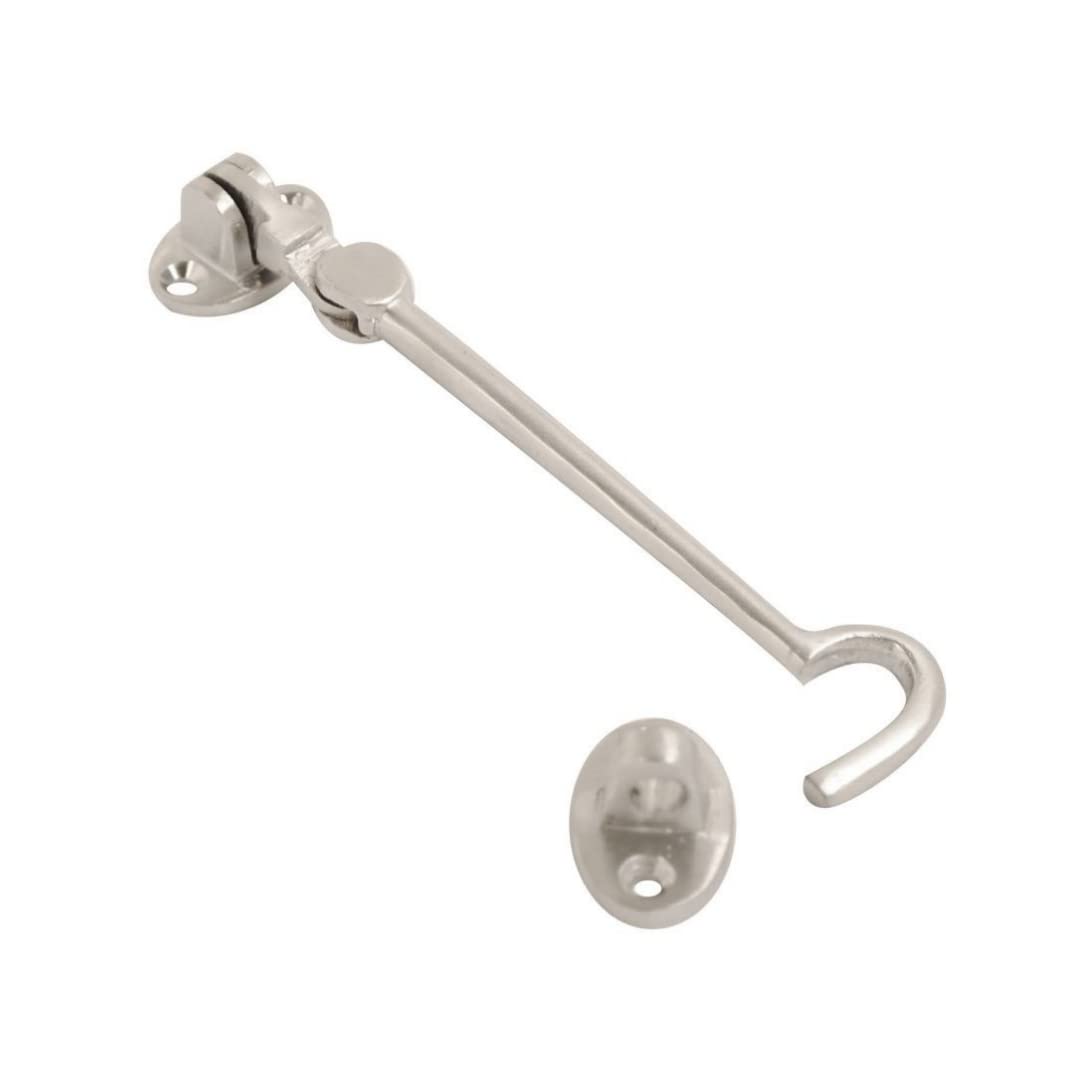 Vibe Cabin Hook Silent Pattern 300Mm On Chrome Gate Latch, Door Latch, Door Hook, Hook And Eye Latch, Garden Gate Latch, Door Catch, Gate Latches For Internal And External Doors