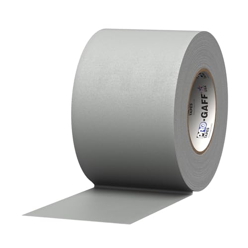 Image of 4 inch Width ProTapes Pro Gaff Premium Matte Cloth Gaffer's Tape With Rubber Adhesive, 11 mils Thick, 55 yds Length, Grey (Pack of 1)