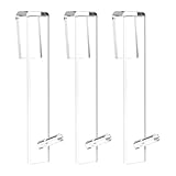 Hoghaki Acrylic Shower Towel Hook, 3 Pack, Over Door Hooks for Bathroom, Shower Door Hook, No Drilling Required