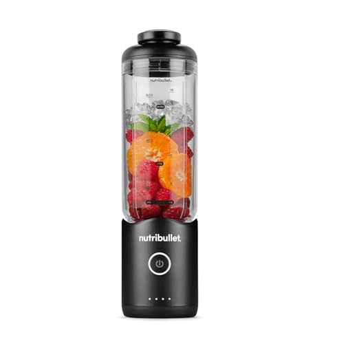 nutribullet Flex Personal Blender Black - Powerful Enough to Crush Ice & Blend Frozen Fruits & Nuts - Travel Ready Detachable 500ml Cup with Leakproof Sip Lid