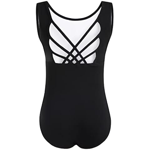 WYHDY Girls’ Ballet Dance Leotard Butterfly Crisscross Straps Sleeveless Tank Leotards(6012-06-XL) Cover