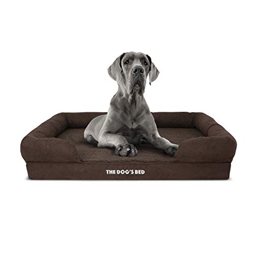 The Dog’s Bed Orthopedic Dog Bed XL Brown Plush 43.5x34, Premium Memory Foam