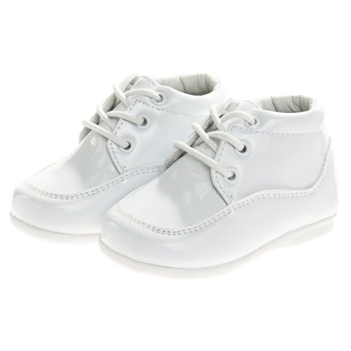 Josmo Baby Boy Girl First Walking Shoes Classic Boots Soft Leather Formal Crib Shoes Size Infant - Toddler3