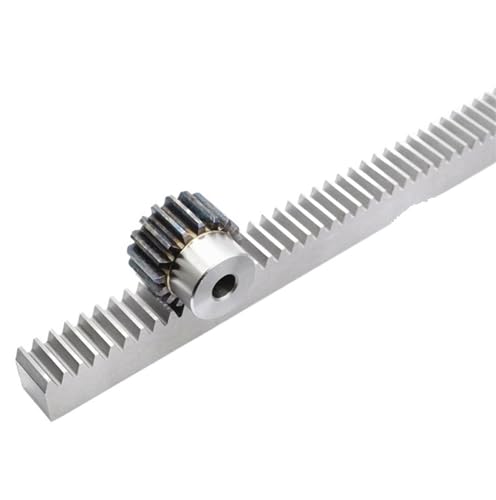 Bevel Gear Pinion Hardware Mechanical 1pcs 1Mod 1 Modulus Gear Rack Steel 10 * 10 * 500mm + 1pcs 1Mod 45teeth Pinion Bore Hole 6/8/10/12mm Steel Gear(8mm Hole 45T Gear)