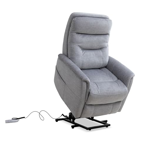 Sillón reclinable eléctrico plateado con cabecera articulada miniatura 5