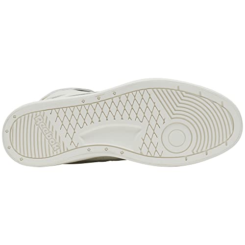 Reebok Women's Court Advance Bold High Sneaker, Chalk/Pure Grey/Beige, 5