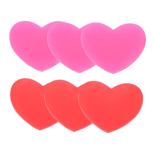 BIUDECO Cute Tennis Racket Dampeners 6pcs Heart Shaped Silicone Absorbers for Vibration Reduction on Tennis Racket Strings
