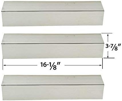 3 Pack Replacement Stainless Steel Heat Shield for North American Outdoors, Backyard Grill, Kenmore 119.16433010, Perfect Flame SLG2007A, 61701 and BBQTEK GSF2818K, Gas Grill Models