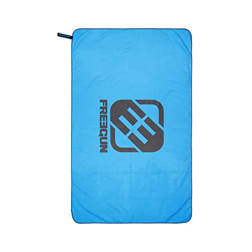 FREEGUN Serviette de Plage 130x80 cm, Bleu, Noir, Taille TU