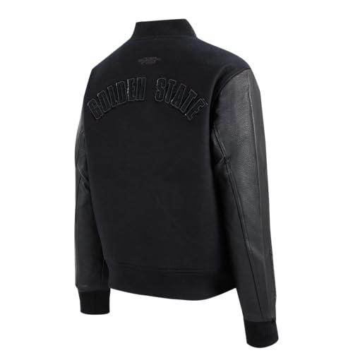 Womens NBA Classic Triple Black Varsity Jacket4