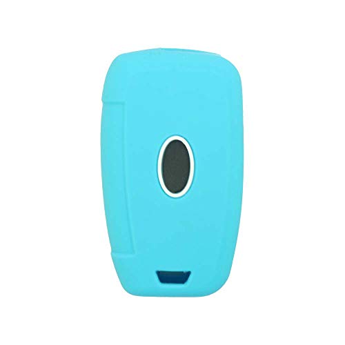 BROVACS Silicone Cover Protector Case Holder Skin Jacket Compatible with HYUNDAI 3 Button Flip Remote Key Fob CV2156 Light Blue - Image 2