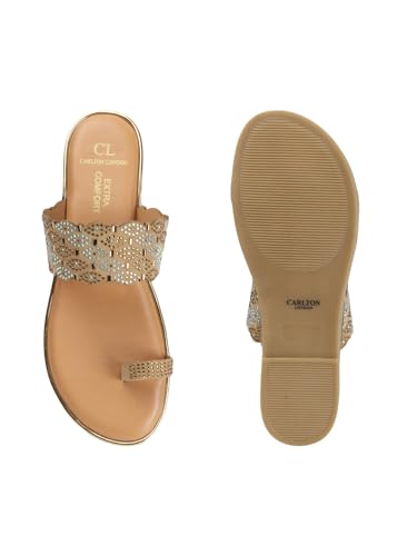 Image of Carlton London Women's Cli-Wn-Cll-7946-A Flat Sandal