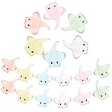 YARNOW 20 Piezas Miniaturas de Peces Marinos de Resina para Decoración Acuario Adornos Transparentes de Pez Ángel Pequeños para Paisajes de Tanque Color