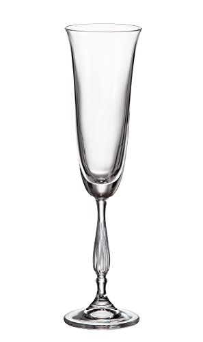 Red Vanilla RedVanilla Antik Fluted Champagne Glass 190mL, Set of 6, Clear