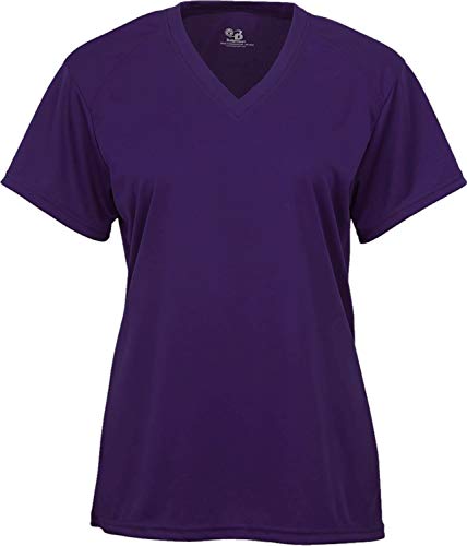 Badger Sports B-Core Ladies' V-Neck Tee Purple Large