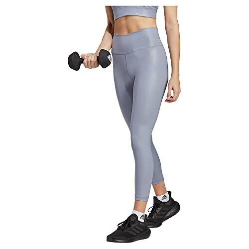 Mallas adidas Opt Shine 7/8 de mujer en color negro y talle alto para entrenamiento diario