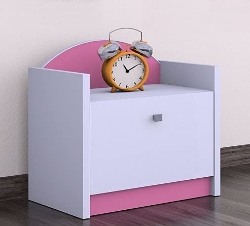 HappyBabies BDW Nachttisch/viele Farben - EIN einfacher Nachttisch, der für jedes Bett und Schlafzimmer geeignet ist/Kinderzimmer/Kinderbett/VIELE Motiv - 40 x 44 x 34 cm (B/H/T)