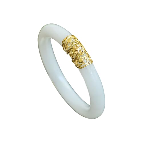 Bracelet en jade blanc pour femme à porter au quotidien : style vintage et chic