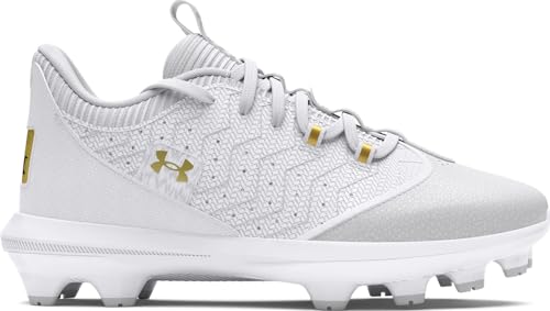 Under Armour Harper 9 TPU JR - Boys' Grade School (White/Metallic Gold/White)3